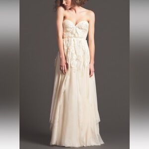 New sarah seven sample cascade wedding dress